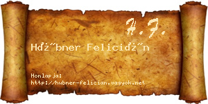 Hübner Felicián névjegykártya